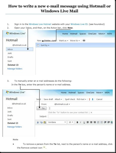 Tutorials: How to Send a New Email Message in Live Mail and Hotmail